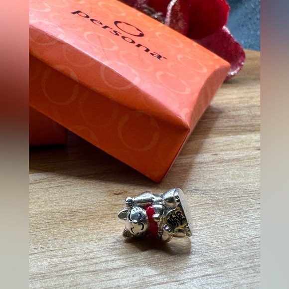 Chinese lucky cat charm (sterling silver) - Picture 7 of 9